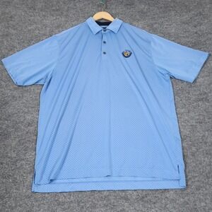 Footjoy Golf‎ Polo Shirt Mens XL El Tigre Paradise Village Retro Style Polka Dot